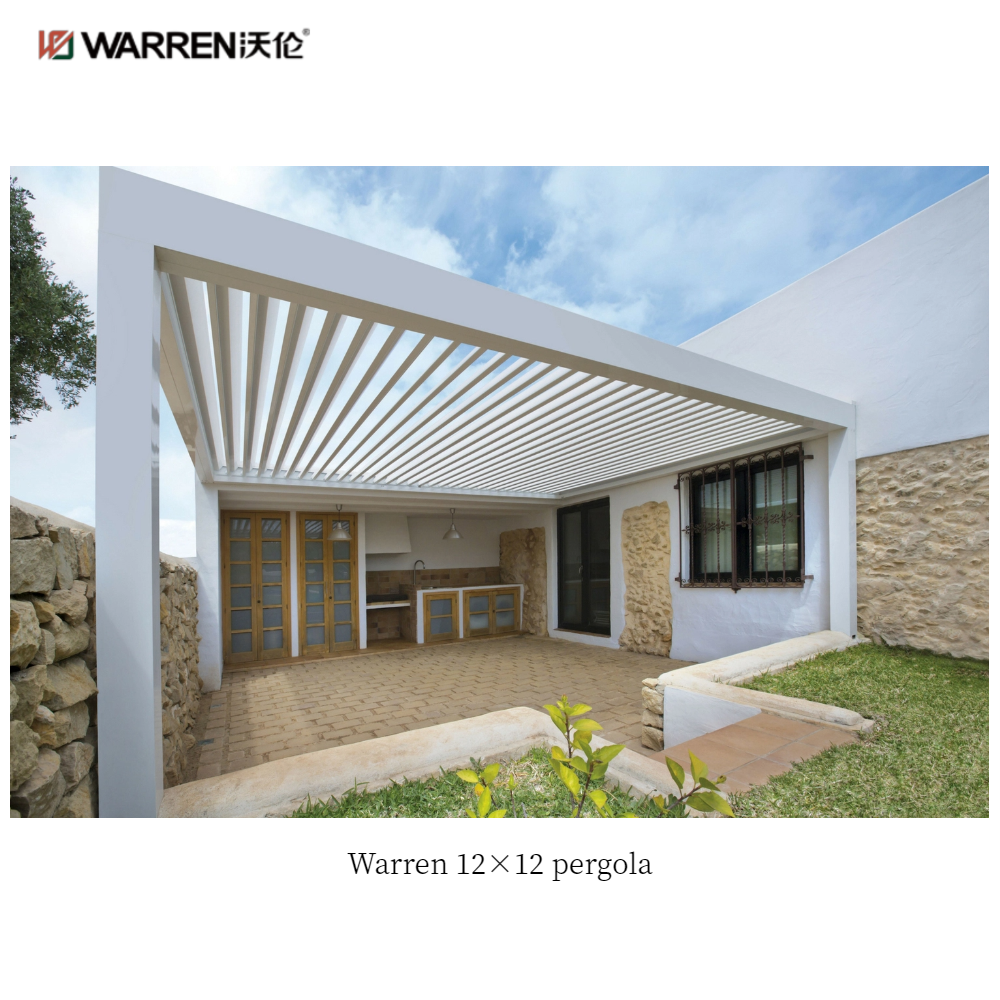 Warren 12x12 louvered pergola with aluminum alloy waterproof canopy