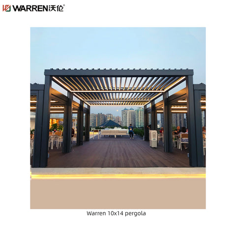 Warren 12x14 pergola with aluminum alloy louvered roof outdoor