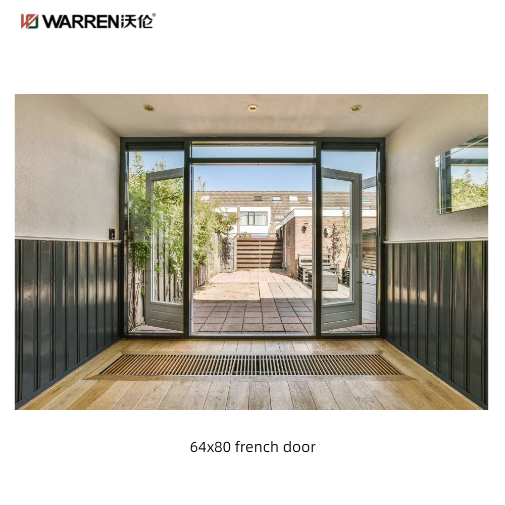 Warren 64x80 Double French Doors with Glazed Double Doors Interior