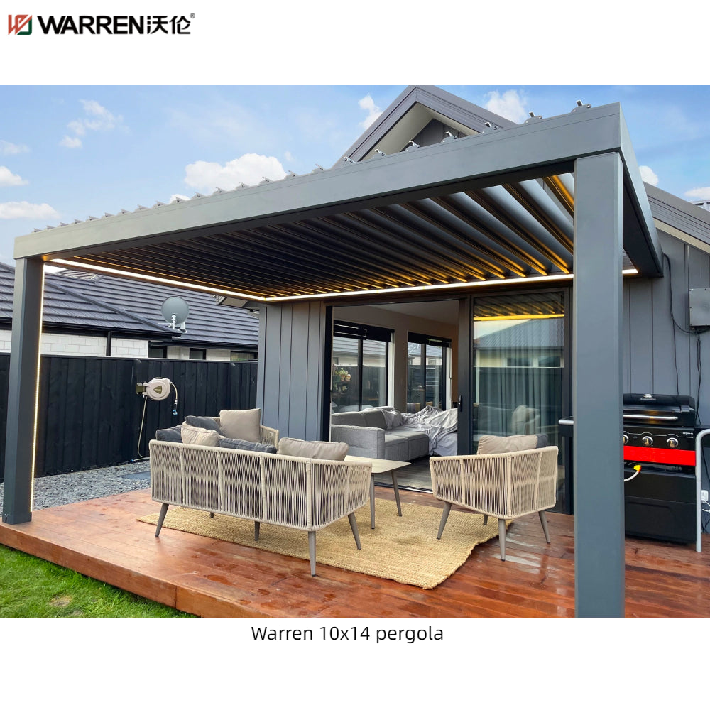Warren 12x14 pergola with aluminum alloy louvered roof outdoor