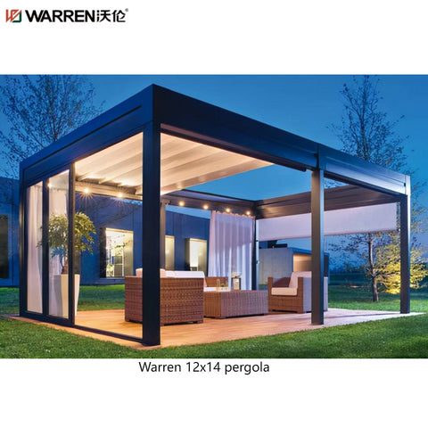 Warren 12x14 pergola with aluminum alloy louvered roof outdoor