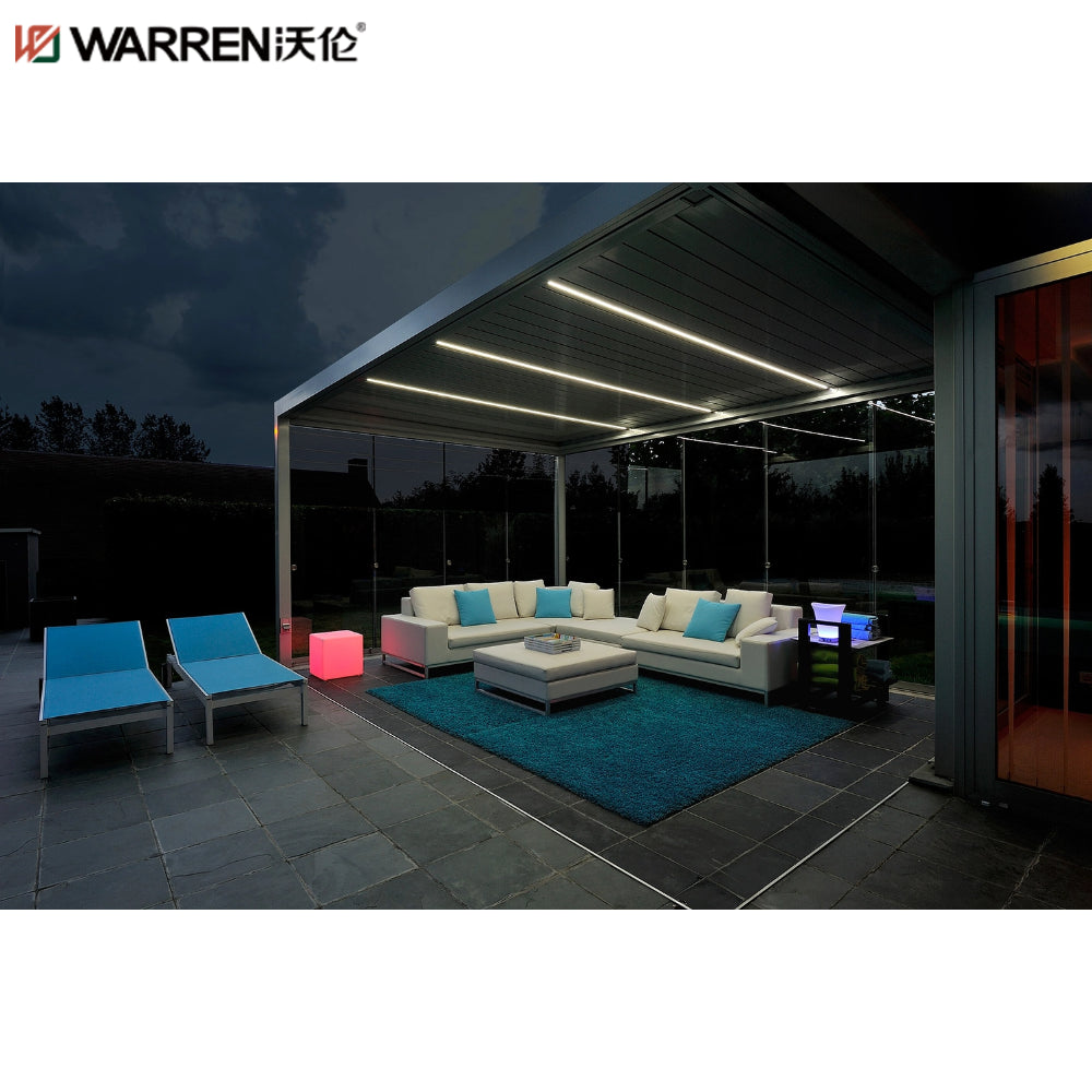 Warren 3x3 Garden Pergola With Louvered Roof Aluminum Outdoor