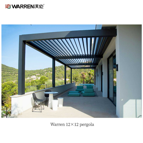 Warren 12x12 louvered pergola with aluminum alloy waterproof canopy