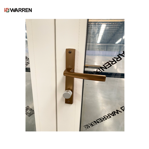 Warren 48 Inch Interior French Doors With Modern Internal Frosted Glass