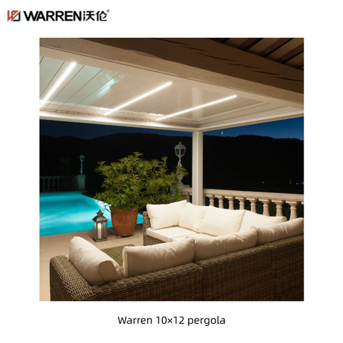 Warren 10x12 gardens pergola with aluminum alloy  waterproof roof