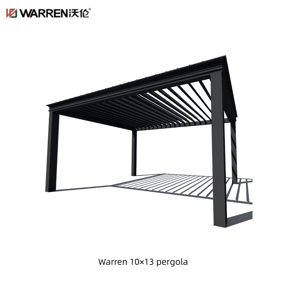 Warren 10x13 Metal Pergola With Aluminum Alloy White Canopy