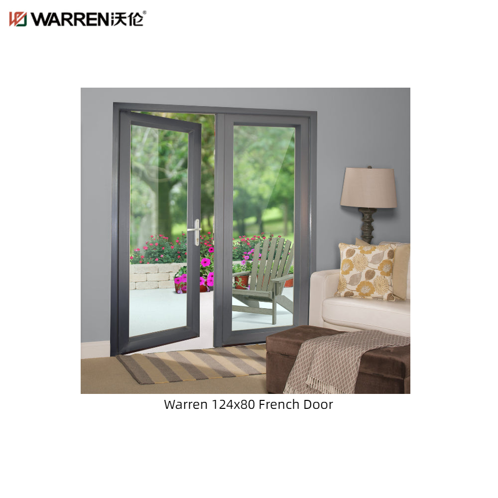 Warren 72x76 Indoor French Doors Glass With Frosted Interior French Doors