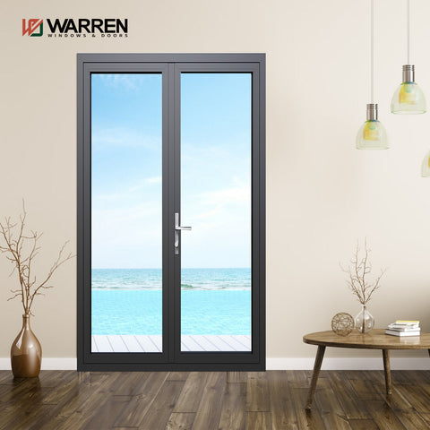 Warren 60x96 French Door With Frosted Glass Inside Double Doors