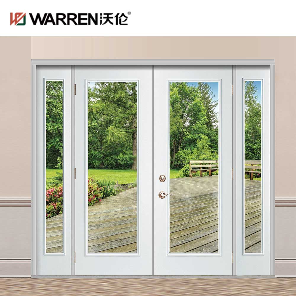 Warren 96 inch exterior french doors with sidelights thermal break aluminum glass exterior french door
