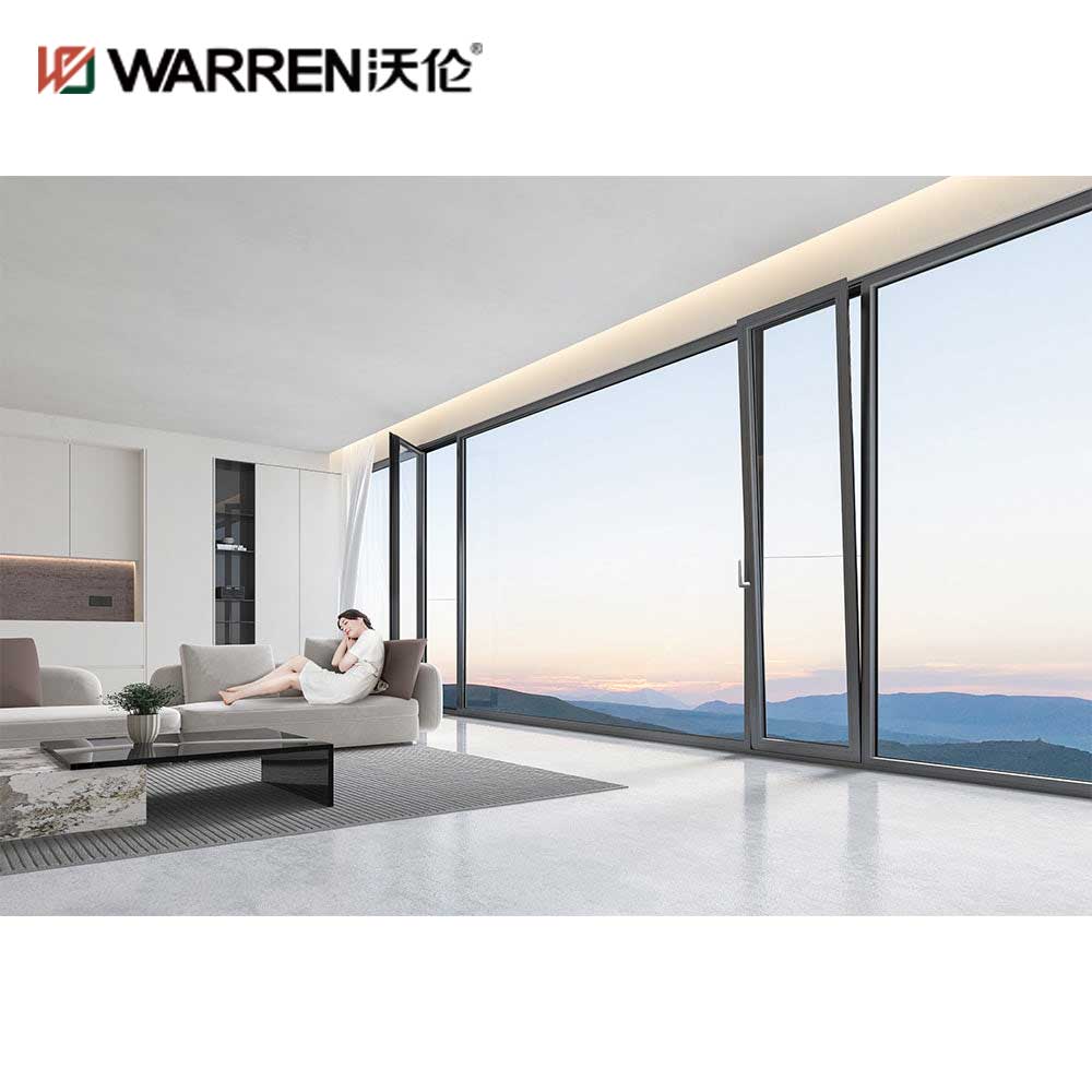 Warren Floor To Ceiling Glass Fixed Windows Customized Big Picture Panoramic Aluminum Frame