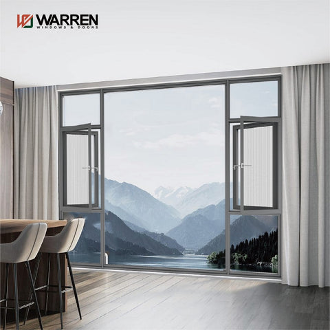 Warren Floor To Ceiling Glass Fixed Windows Customized Big Picture Panoramic Aluminum Frame