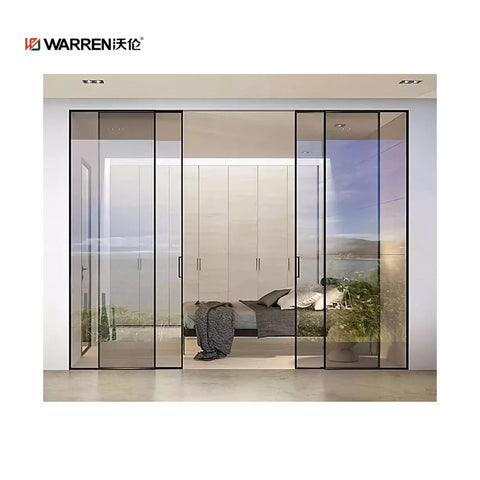 Warren 96x84 sliding door invisible interior bathroom sliding patio door