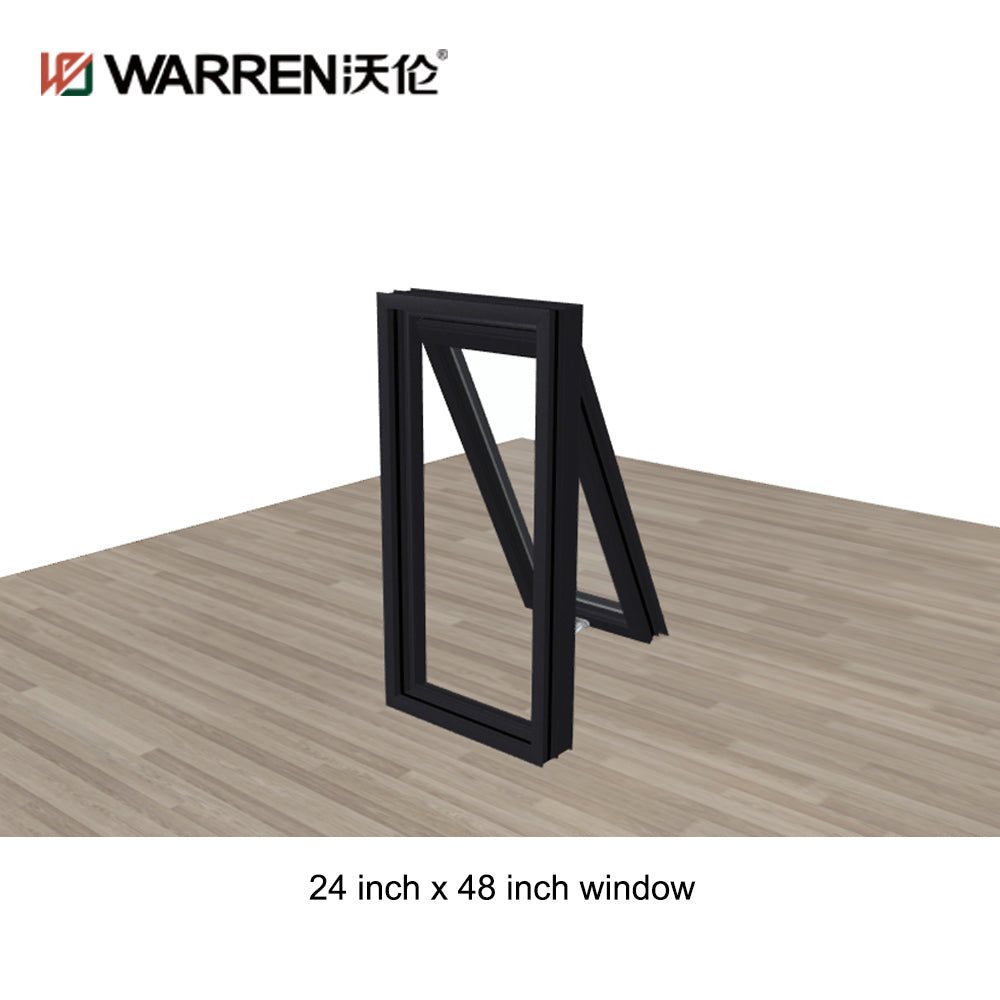Warren 24x48 window factory directly supply horizontal villa home fixed awning window for bathroom
