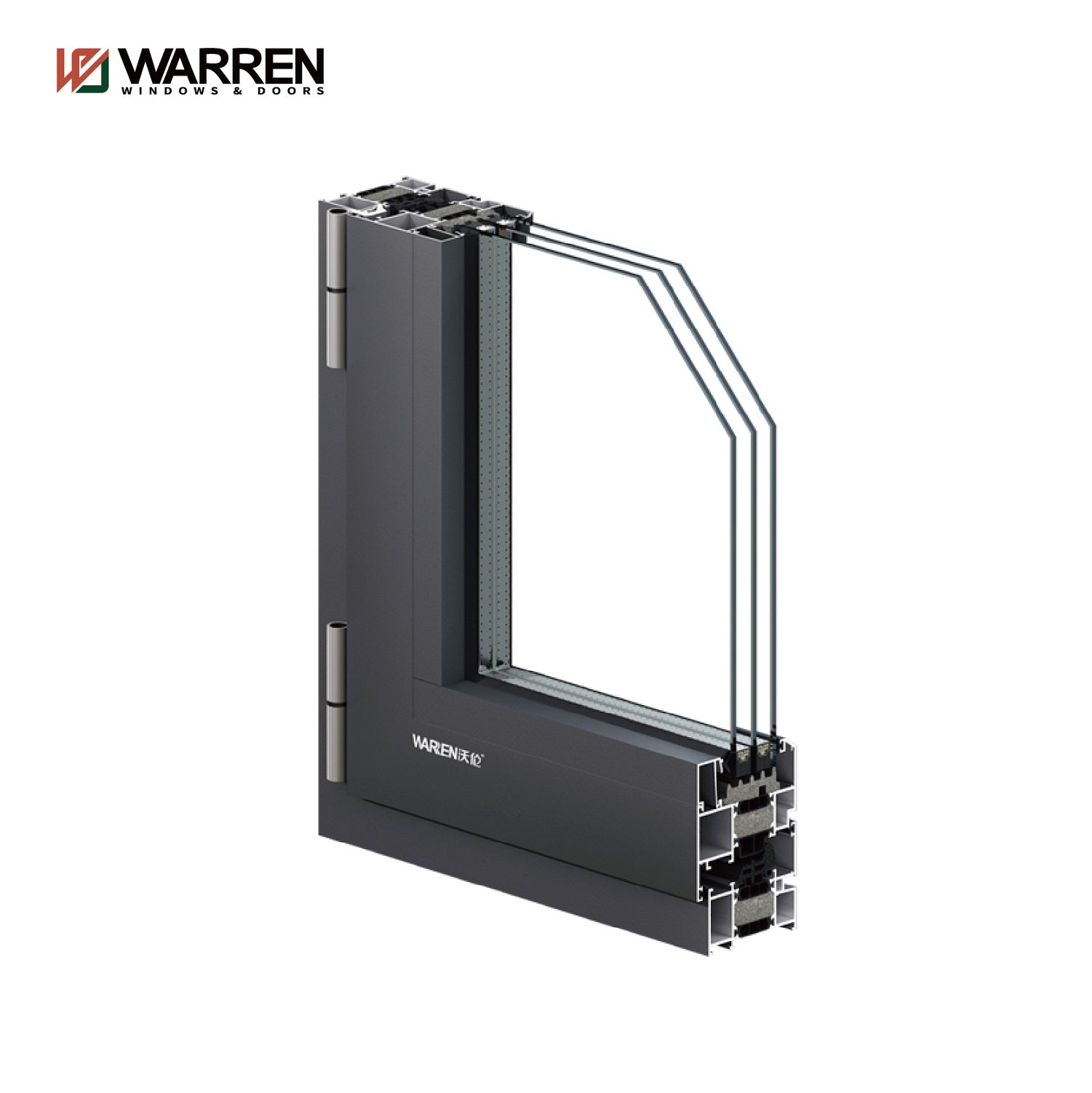 Warren 5 foot window top quality energy efficient low-E triple galzed thermal break tilt and turn window