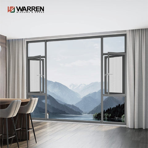 Warren 60x36 window burglar proof tilt and turn double glazing German hardware Aluminium casement window