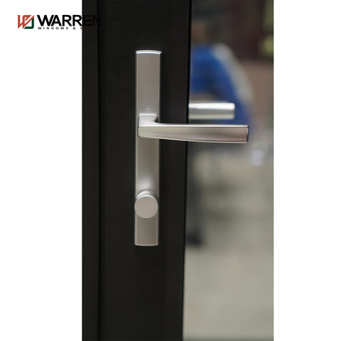 Warren french doors 60 x 96 exterior black color thermal break aluminum exterior french doors